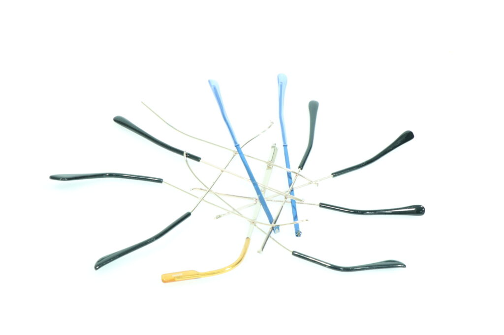 Eyeglasses frame temples artwork by Mohan Venkadesan